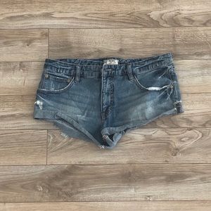 Free People button up denim shorts Size 27